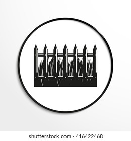 A decorative fence. Vector icon.