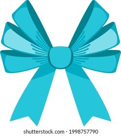 Decorativo arco azul festivo. Icono para tarjetas de felicitación, certificados e invitaciones para cumpleaños, boda, celebración. Ilustración vectorial plana.