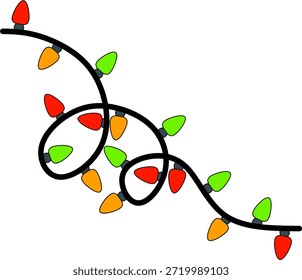 Decorative Festive String Light Illustration