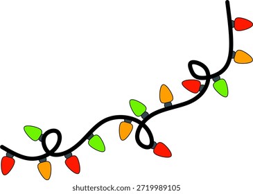 Ilustración de luz de cadena festiva decorativa
