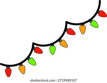 Ilustración de luz de cadena festiva decorativa