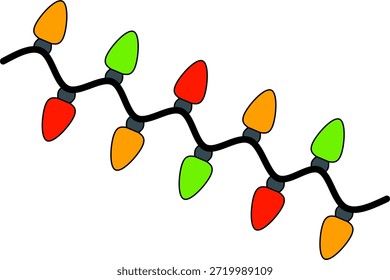 Decorative Festive String Light Illustration