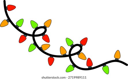 Decorative Festive String Light Illustration