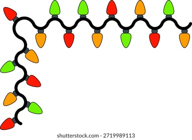 Decorative Festive String Light Illustration