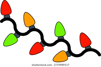 Decorative Festive String Light Illustration