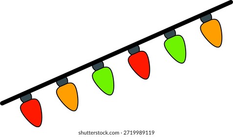 Decorative Festive String Light Illustration