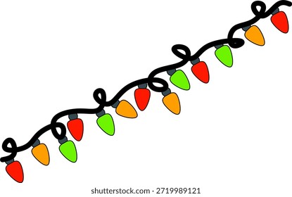 Decorative Festive String Light Illustration