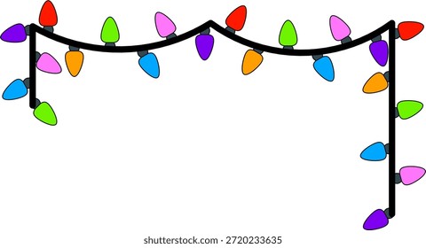 Decorative Festive String Light Illustration