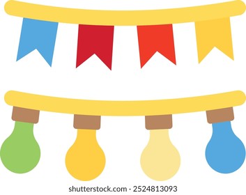 Decorative Festoon Icon Representing Celebration, Festivity, and Joyful Decorations, Perfect for Events, Parties, and Holidays to Enhance Atmosphere and Create Cheerful Ambiance