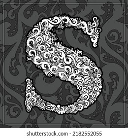 Decorative Filigree Typography Lettering - Ornate Fancy Elegant Alphabet Characters - Vintage Graphic ABC elements - Vector Illustration