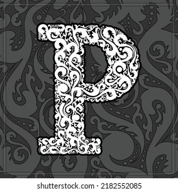 Decorative Filigree Typography Lettering - Ornate Fancy Elegant Alphabet Characters - Vintage Graphic ABC elements - Vector Illustration
