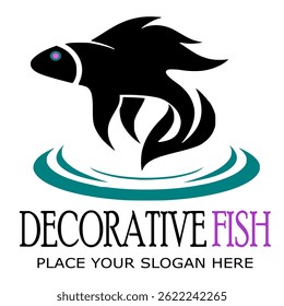 Decorative fish abstract colorful fish logo