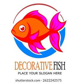 Decorative fish abstract colorful fish logo
