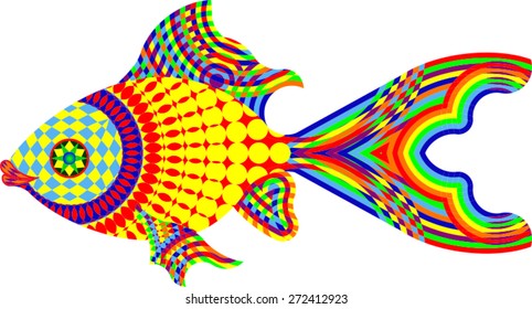 decorative fish isolated on white background