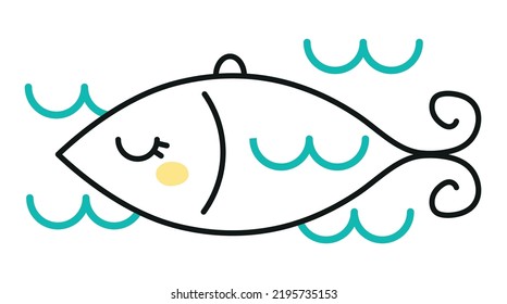 Peces decorativos en la ilustración de los vectores oceánicos