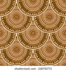 Decorative, fish scale, seamless pattern design