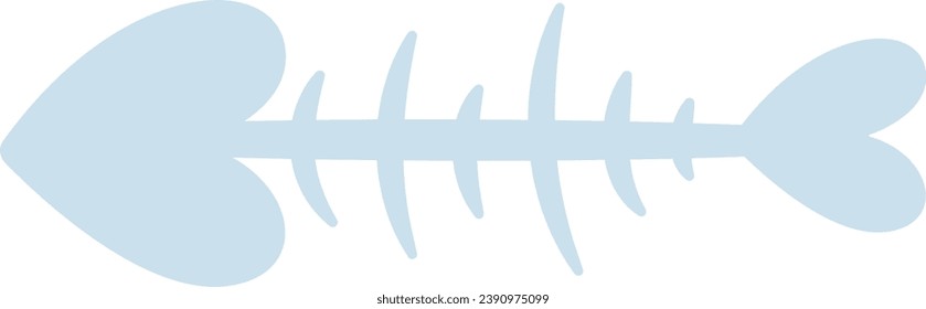 Ilustración decorativa del vector de esqueletos de peces