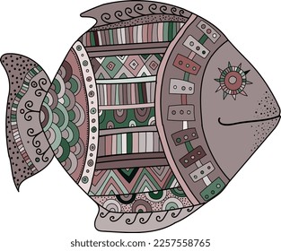 Decorative fish. Vector file for designs.