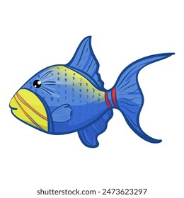 Zierfisch, Vektorillustration auf weißem Hintergrund, eps10