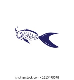 Decorative fish vector image for the logo