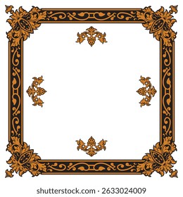Decorative Flair Ornamental Frames in Gold Premium Geometric Style Vector