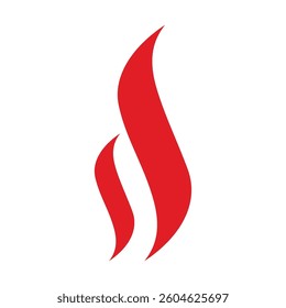 Decorative Flame Swoosh Vector Logo Template