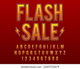 decorative flash sale editable text effect vector design
