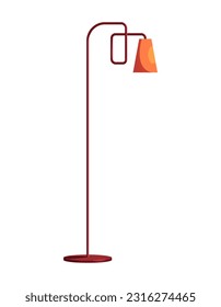 Decorative Floor Lamp Isolated. Interior Design Element. Cute Vector Illustration in Cartoon Style. 