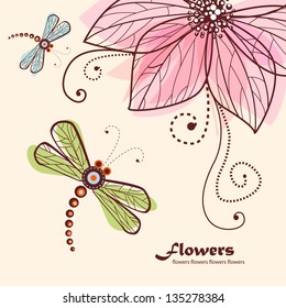 Fondo floral decorativo
