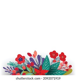 decorative floral background with colorful