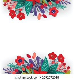 decorative floral background with colorful