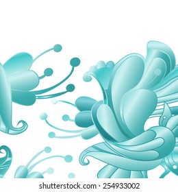 Decorative floral background, contains transparencies