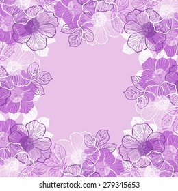 Decorative floral background with flowers of peony