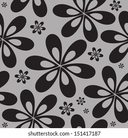 Decorative floral background with flowers - seamless pattern