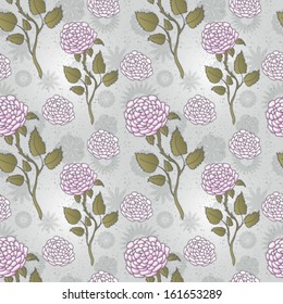 Decorative floral background with flowers of wild rose