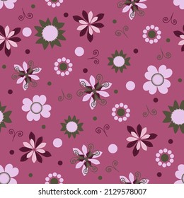 Decorative floral background. Seamless abstract vector illustration
