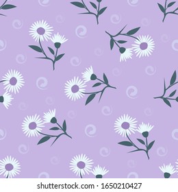 Decorative floral background. Seamless vector illustration