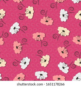 Fondo floral decorativo. Ilustración vectorial transparente