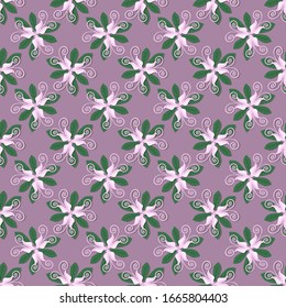 Dekorativer floraler Hintergrund. Nahtlose Vektorillustration
