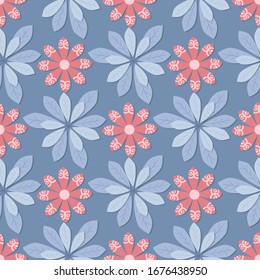 Decorative floral background. Seamless vector illustration