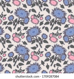 Decorative floral background. Seamless vector illustration