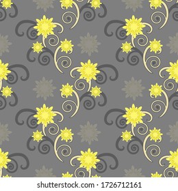 Dekorativer floraler Hintergrund. Nahtlose Vektorgrafik