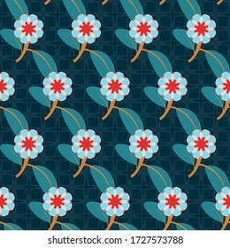 Dekorativer floraler Hintergrund. Nahtlose Vektorgrafik