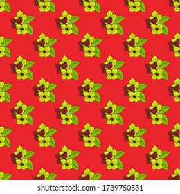 Decorative floral background. Seamless vector illustration