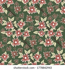 Decorative floral background. Seamless vector illustration