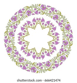 Decorative floral background, template for design