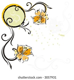 decorative floral background in vector