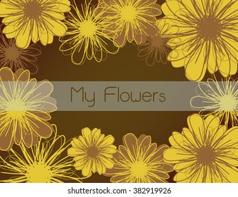 Decorative floral background Vector