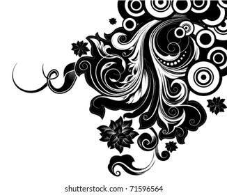 decorative floral background vector