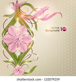 Decorative floral background. Vector eps 10.